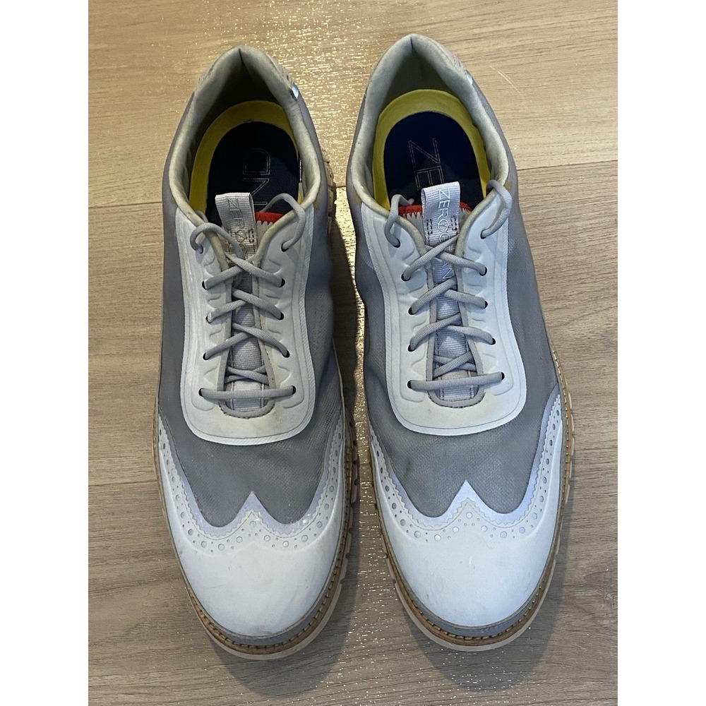 Cole Haan ZEROGRAND Wingtip Oxford Gray Mesh Leather Men's Shoes Comfort 12
